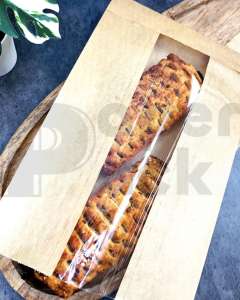 Ablakos papírtasak Nyomat nélküli barna 180+60x350 (1000db)