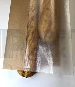 Nyomat nélküli papírablakos papírtasak 200+70x390 (500db)